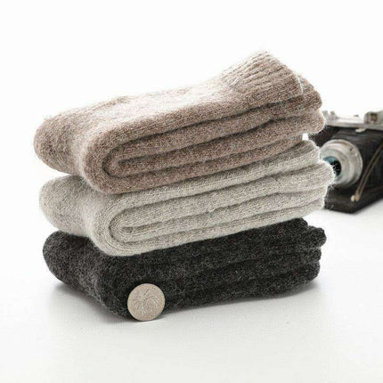 Elegant Men's Winter Wool-Rabbit Socks - Cozy Warmth and Style - Très Elite