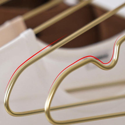 Elegant Metal Hanger Collection - 10 Piece Set for Optimal Closet Management - Très Elite