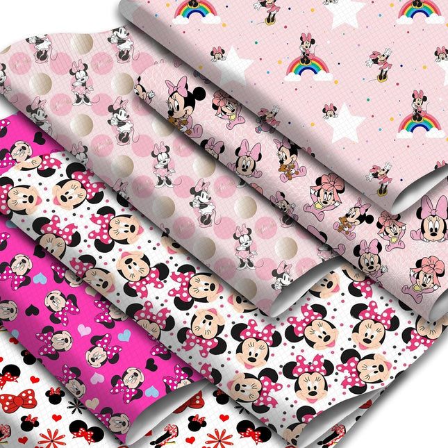 Elegant Minnie Mouse Faux Leather Crafting Sheet - Transform Your Projects