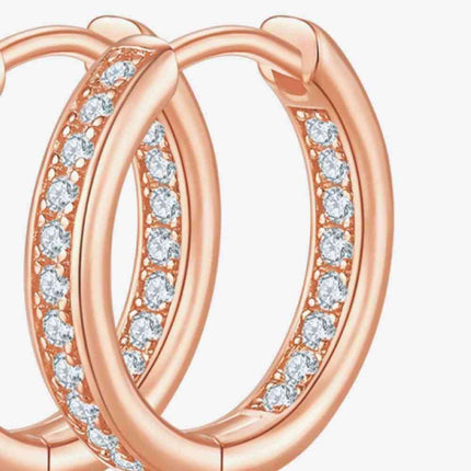 Elegant Moissanite Huggie Earrings in 925 Sterling Silver with Luxurious Packaging