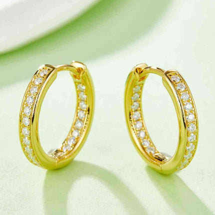 Elegant Moissanite Huggie Earrings in 925 Sterling Silver with Luxurious Packaging