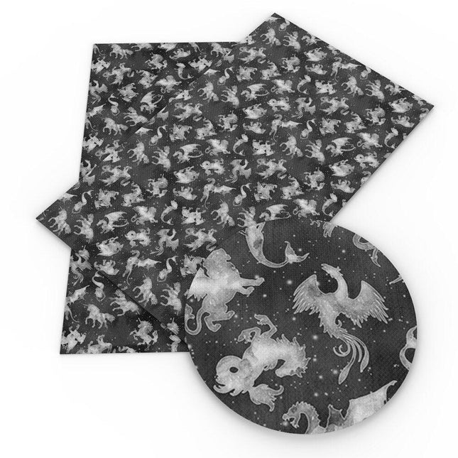 Elegant Monochrome Faux Leather Crafting Sheet for Creative DIY Endeavors