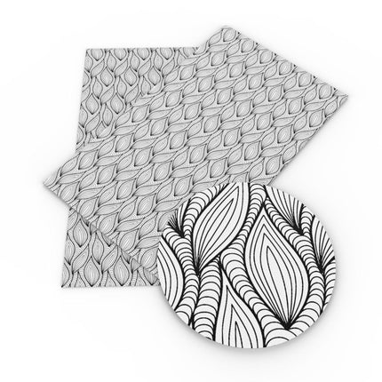 Elegant Monochrome Faux Leather Crafting Sheet for Creative DIY Endeavors - Très Elite