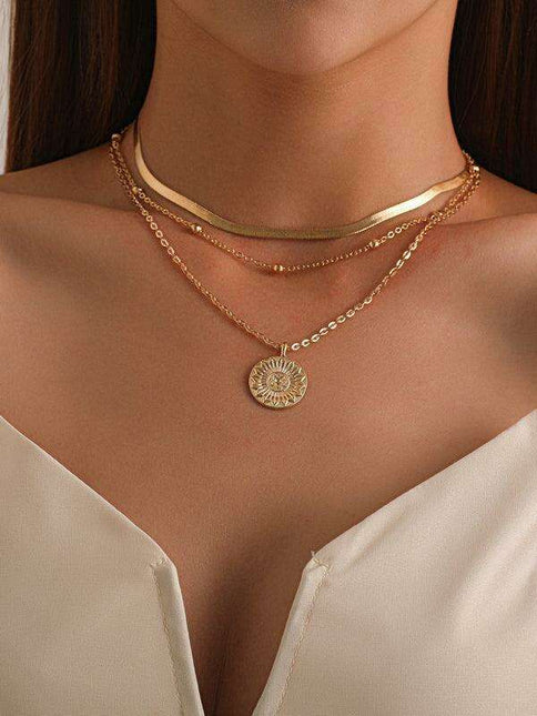 Elegant Multi-layer Beaded Necklace Set for Women's Fashionable Collection