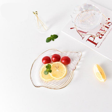 Elegant Nautical Glass Tray with Gold Accents for Chic Organization- Très Elite- Très Elite