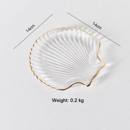 Elegant Nautical Glass Tray with Gold Accents for Chic Organization- Très Elite- Très Elite