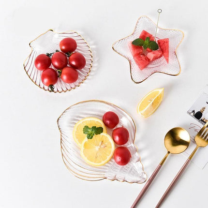 Elegant Nautical Glass Tray with Gold Accents for Chic Organization- Très Elite- Très Elite