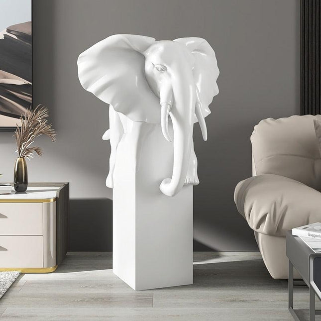 Elegant Nordic Elephant Resin Statue for Luxurious Home Decor