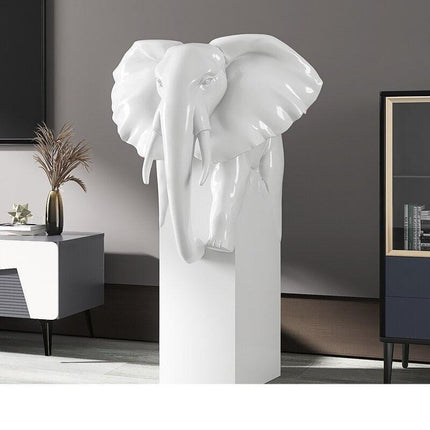 Elegant Nordic Elephant Resin Statue for Luxurious Home Decor