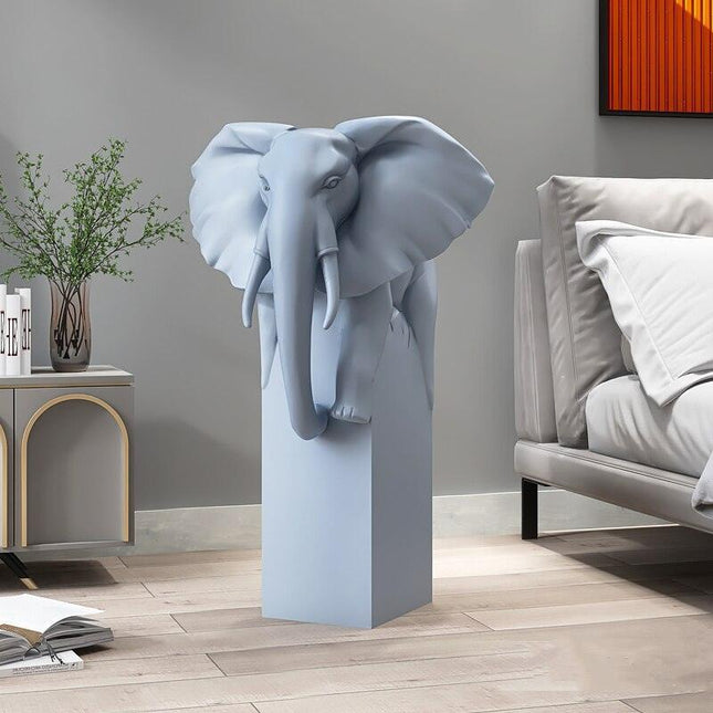 Elegant Nordic Elephant Resin Statue for Luxurious Home Decor