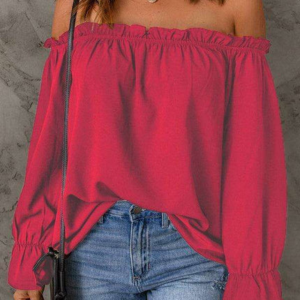 Elegant Off-Shoulder Chiffon Top - Ideal for Every Occasion