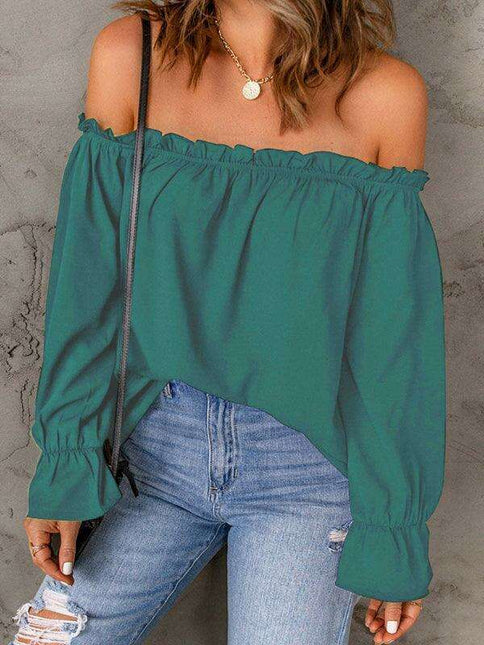 Elegant Off-Shoulder Chiffon Top - Ideal for Every Occasion