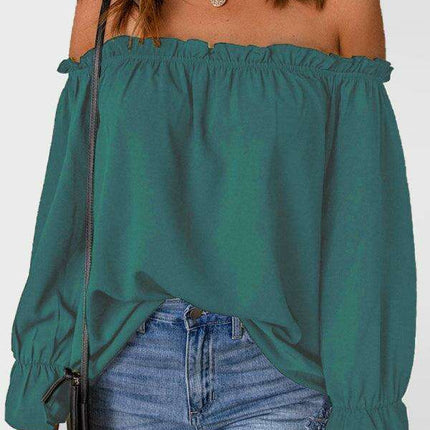 Elegant Off-Shoulder Chiffon Top - Ideal for Every Occasion