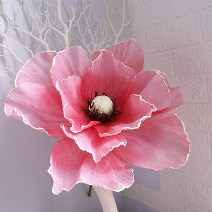 Elegant Oversized Linen Poppy Flower for Event Decor..