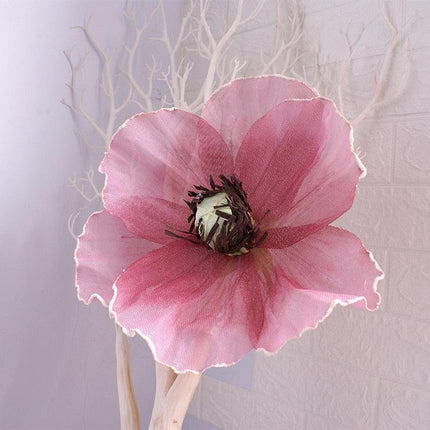 Elegant Oversized Linen Poppy Flower for Event Decor..