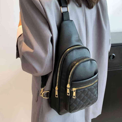 Elegant PU Leather Crossbody Sling Bag
