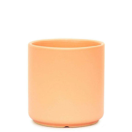 Elegant Peach Ceramic Planter - 5" Diameter with Optional Drainage