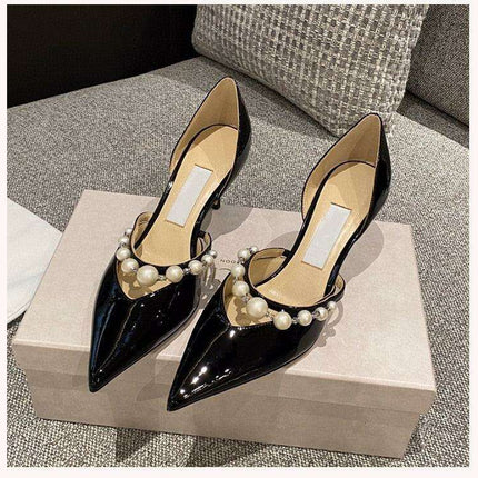 Elegant Pearl-Accented Stiletto Bridal Heels: Timeless Wedding Pumps - Très Elite
