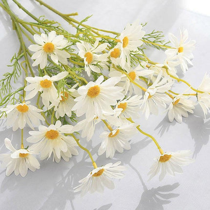 Elegant Pink Daisy Silk Flower Collection - Set of 5 Stems, 50cm Tall - Perfect for Vase Decoration - Très Elite