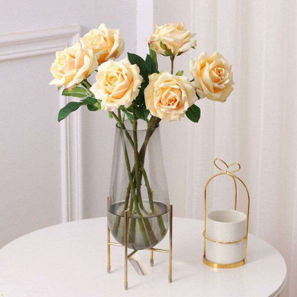 Elegant Pink and White Faux Roses for Stylish Home and Event Arrangements - Très Elite