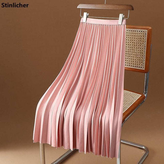 Elegant Pleated A-Line Skirt - Essential for Every Occasion