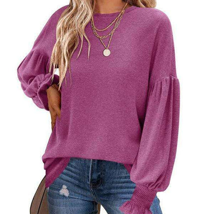 Elegant Pleated Balloon Sleeve Blouse for Women by Jakoto