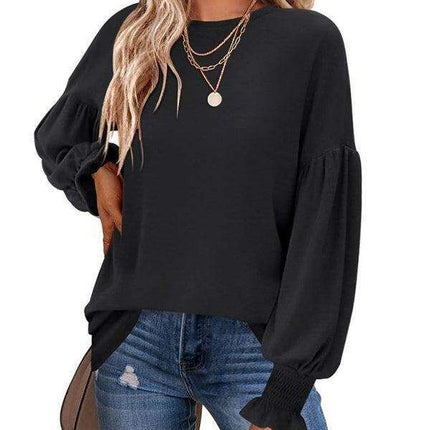 Elegant Pleated Balloon Sleeve Blouse for Women by Jakoto