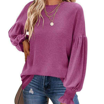 Elegant Pleated Balloon Sleeve Blouse for Women by Jakoto