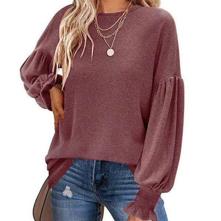 Elegant Pleated Balloon Sleeve Blouse for Women by Jakoto