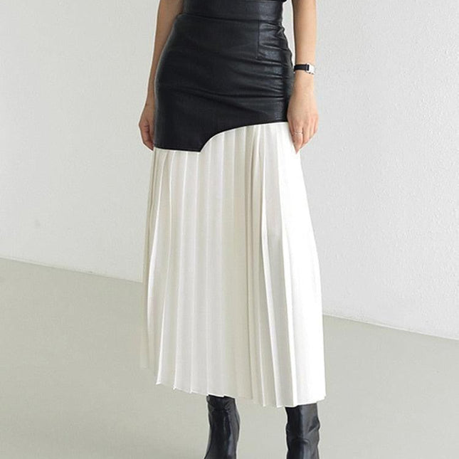 Elegant Pleated High Waist Midi Skirt for Spring 2022 - Stylish and Flattering Design