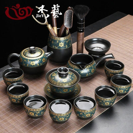 Elegant Porcelain Kung Fu Tea Set: Transform Your Tea Experience - Très Elite