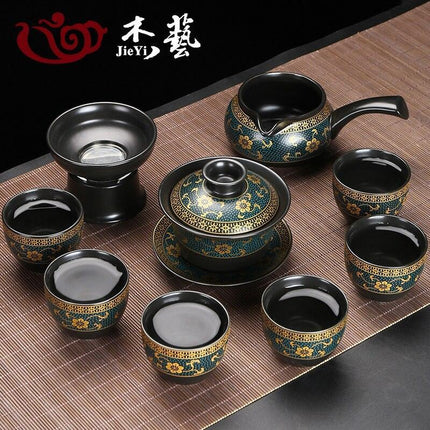 Elegant Porcelain Kung Fu Tea Set: Transform Your Tea Experience - Très Elite