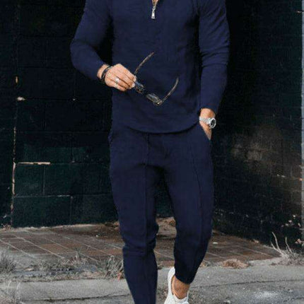 Elegant Retro Wave Print Professional Suit for Autumn-Winter