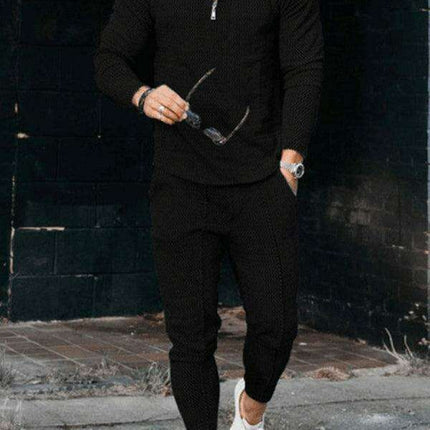 Elegant Retro Wave Print Professional Suit for Autumn-Winter