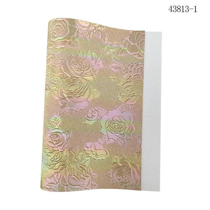 Elegant Rose Embossed Faux Leather Craft Sheets for Creative Projects - Très Elite