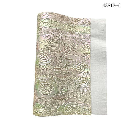 Elegant Rose Embossed Faux Leather Craft Sheets for Creative Projects - Très Elite