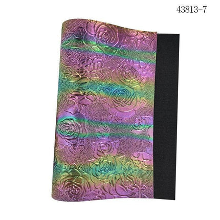Elegant Rose Embossed Faux Leather Craft Sheets for Creative Projects - Très Elite