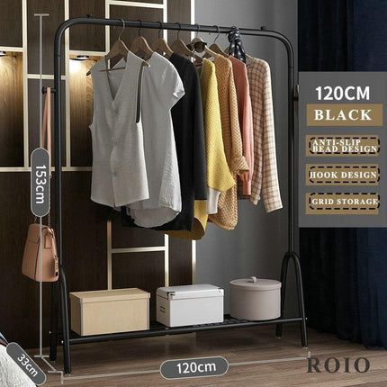 Elegant Rose-Gold Single-Pole Garment Stand and Storage Solution - Très Elite
