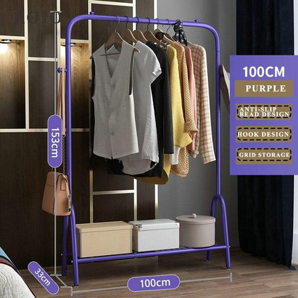 Elegant Rose-Gold Single-Pole Garment Stand and Storage Solution - Très Elite