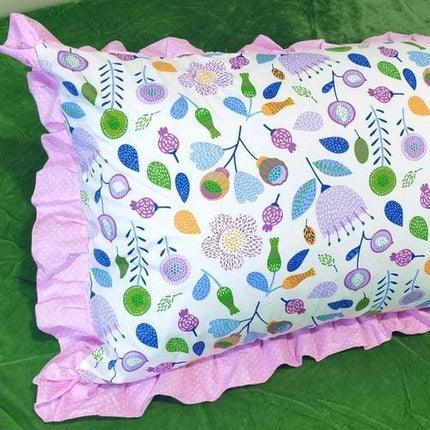 Elegant Ruffle Garden Cotton Pillowcase Duo - Premium Bedding Collection - Très Elite