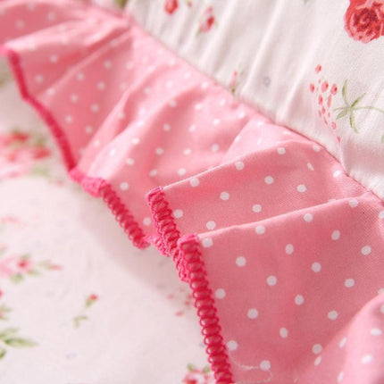 Elegant Ruffle Garden Cotton Pillowcase Duo - Premium Bedding Collection - Très Elite