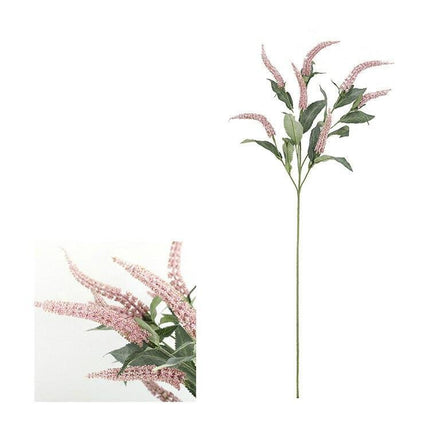 Elegant Sage Grass Faux Floral Arrangement - Set of 5 Realistic Stems - Très Elite