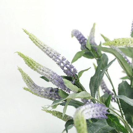 Elegant Sage Grass Faux Floral Arrangement - Set of 5 Realistic Stems - Très Elite