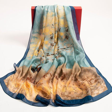 Elegant Silk Chiffon Scarf - Timeless Sophistication for Women - Très Elite