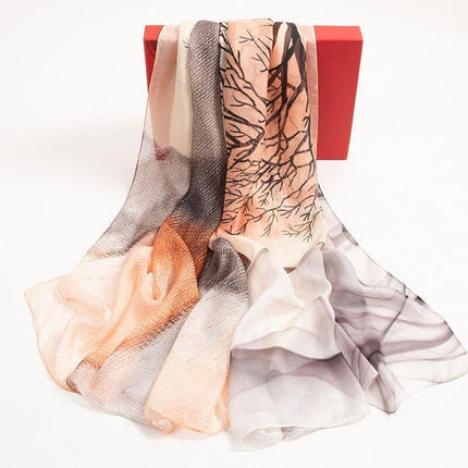 Elegant Silk Chiffon Scarf - Timeless Sophistication for Women - Très Elite