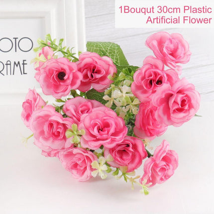 Elegant Silk Flower Arrangement with Butterfly Orchids and Mini Roses - Luxurious Botanical Display - Très Elite