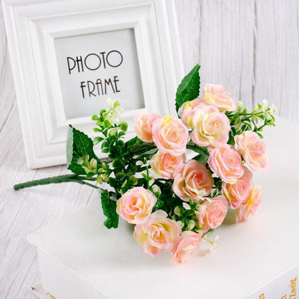 Elegant Silk Flower Arrangement with Butterfly Orchids and Mini Roses - Luxurious Botanical Display - Très Elite