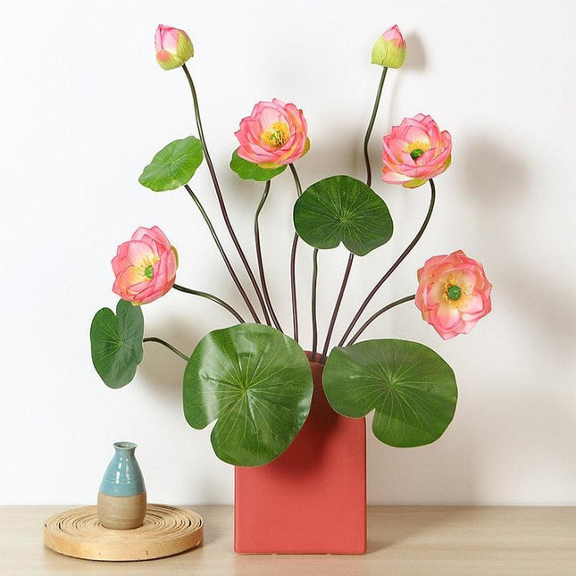 Elegant Silk Lotus Blooms - Timeless Artificial Floral Decor