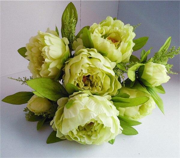Elegant Silk Peony Bouquet Set - Ideal for Weddings and Home Aesthetics - Très Elite