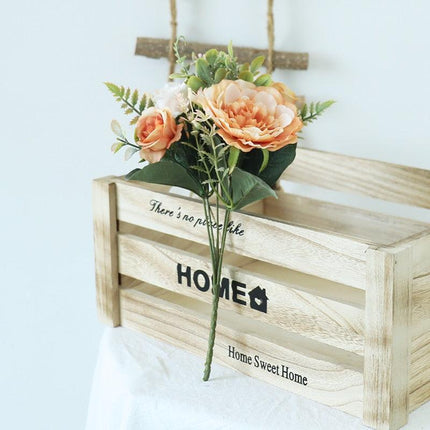 Elegant Silk Peony Rose Autumn Arrangement for Luxurious Decor